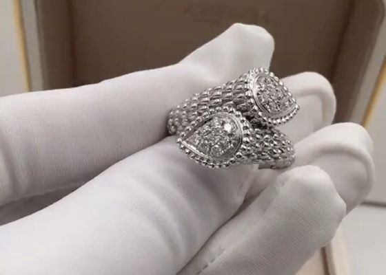 Стильное 0,66 кольца с бриллиантом золота каратов 18K, обручальное кольцо диаманта белого золота 18kt