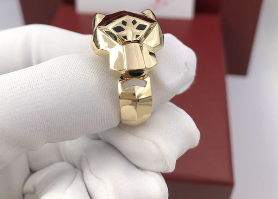 Стильное обручальное кольцо золота оникса 18K венис Tsavorite для дам