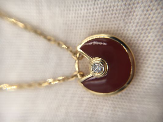 Золото Cartier Amulette De Cartier Ожерелье пинка модели Xs для свадьбы
